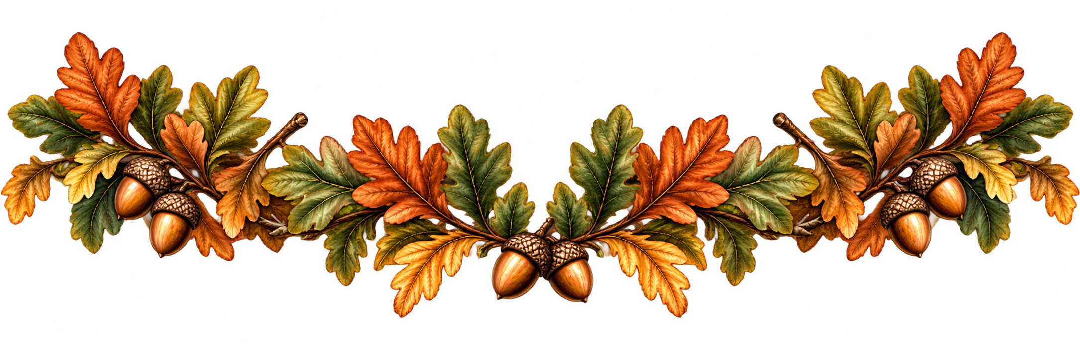 Oak leaves and acorns
